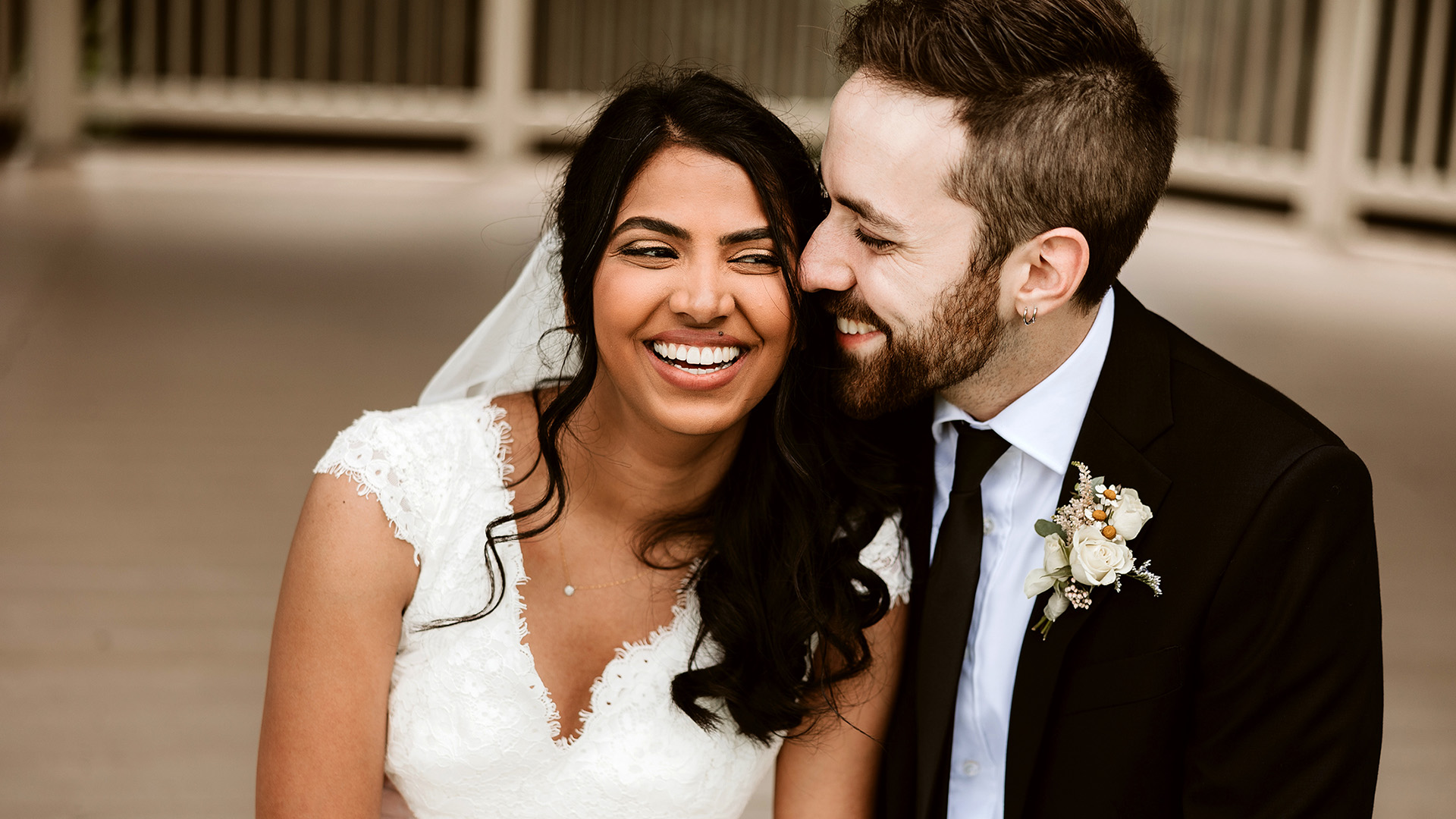 Image of couple at their wedding