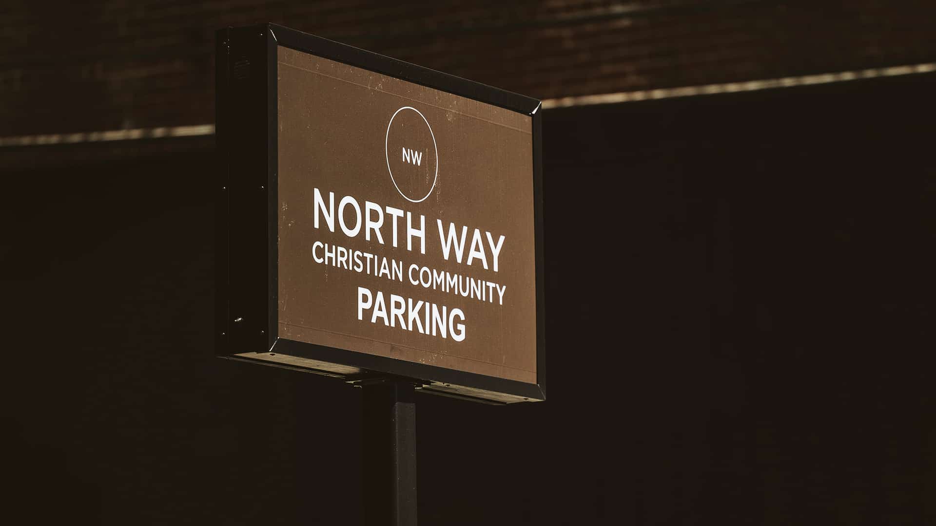 North Way City Parking Sign