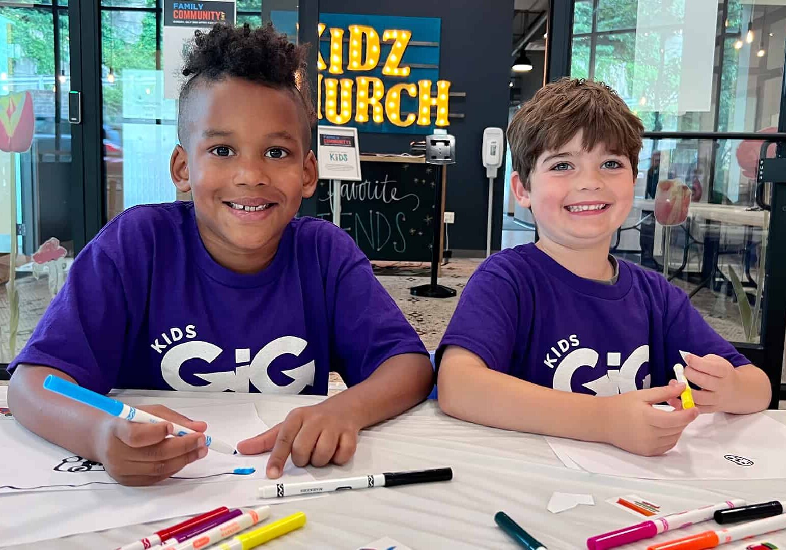 City children participating in North Way Kids, a local church in Oakland