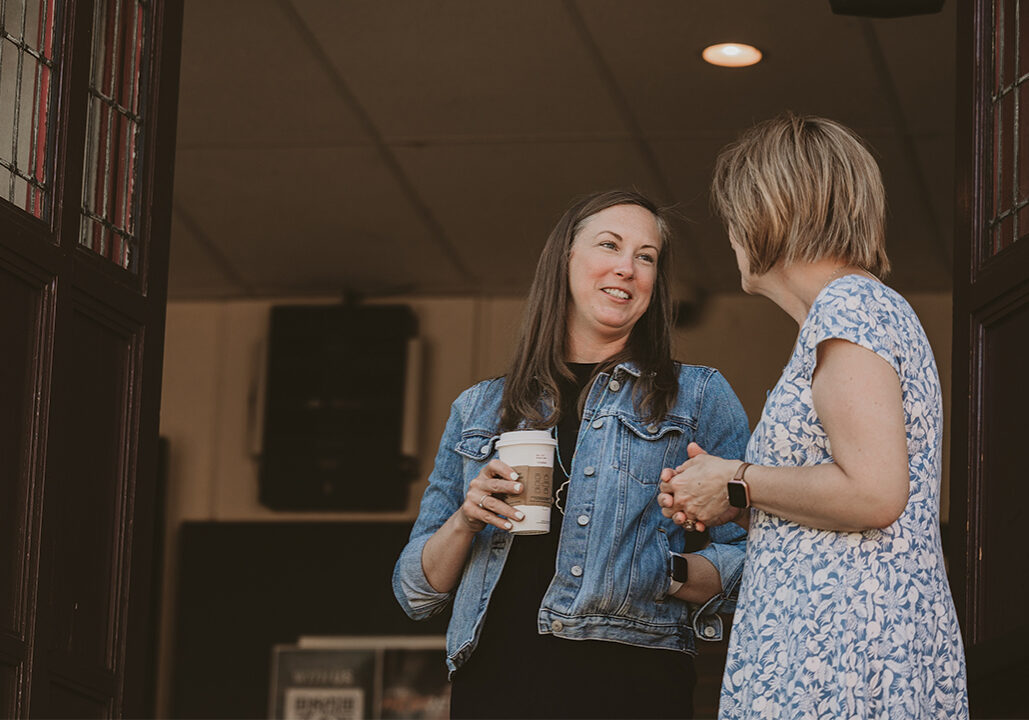 Image of women talking at a church in Dormont